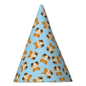 Fox Birthday Party Blue Partyhütchen (Rechts)