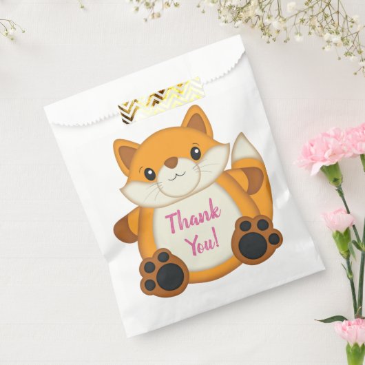 Fox Birthday Party Pink Geschenktütchen (Versiegelt)