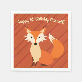 Fox Birthday Party Serviette