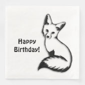 Fox Birthday Serviette (Vorderseite)