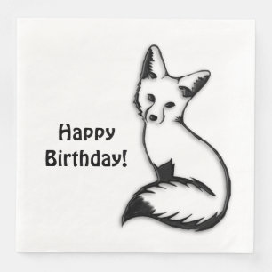 Fox Birthday Serviette