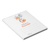 Fox Birthday Time Kapsel Notizblock (angewinkelt)