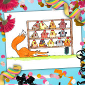 FOX BIRTHDAY ÜBERRASCHENDE Postkarte