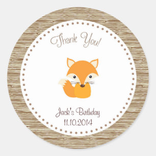 Fox Birthday Vielen Dank, dass du Sticker Woodland