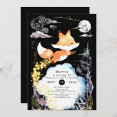 Fox Birthday Woods Whimsy Einladung (Vorne/Hinten)