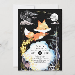 Fox Birthday Woods Whimsy Einladung
