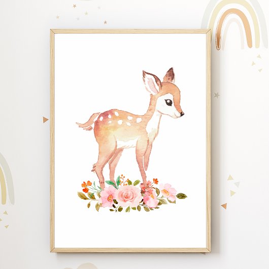 Fox Blume Kinderzimmer Poster Kinder Zimmerdekor