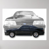Fox Body Mustang GT Poster (Vorne)