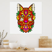 Fox boho poster (Küche)