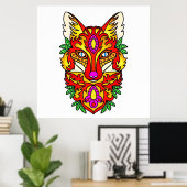 Fox boho poster (Heimbüro)