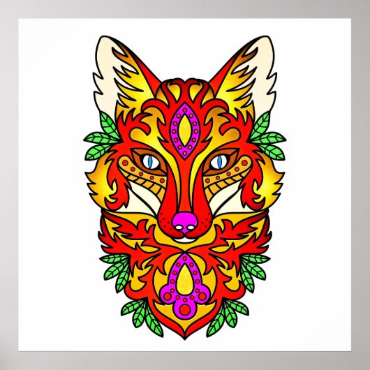 Fox boho poster (Vorne)