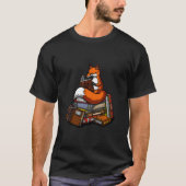 Fox Book Reading Nerd Geek Funny Librarian Boys Gi T-Shirt (Vorderseite)