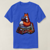 Fox Book Reading Nerd Süße Tier Librarian Women T-Shirt (Design vorne)