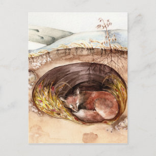 Fox Borrow Postkarte