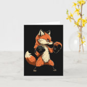 Fox Boxing Gloves Boxer Mixed Martial Arts Kickbox Karte (Gelbe Blume)