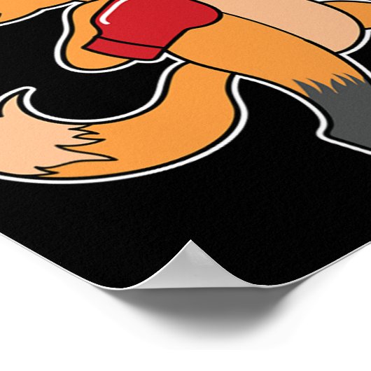 Fox Boxing Poster (Ecke)