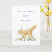 Fox Bridesmaid Vorschlagskarte Karte (Gelbe Blume)
