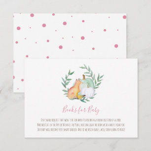 Fox Bring-a-Book Card - November Baby Shower Einladung