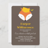 Fox Brown Yellow Foto Kindergarten Abschluss Einladung (Vorderseite)