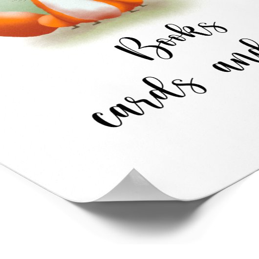 Fox - Bücherkarten und Geschenkposter Poster (Ecke)