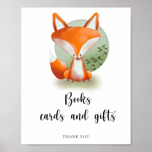 Fox - Bücherkarten und Geschenkposter Poster (Vorne)