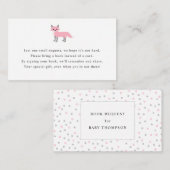 Fox-Buchungsanfrage-Karte für Mädchendusche Begleitkarte (Vorne/Hinten)