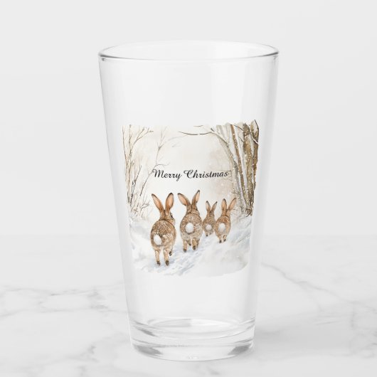 Fox Bunny Rabbit Best Friends Forever Glas (Vorderseite)
