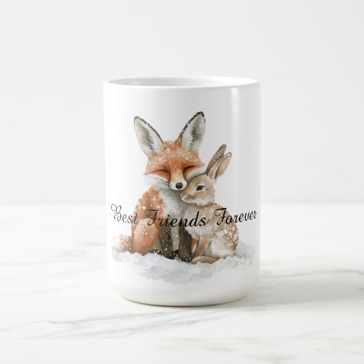 Fox Bunny Rabbit Best Friends Forever Kaffeetasse (Mittel)