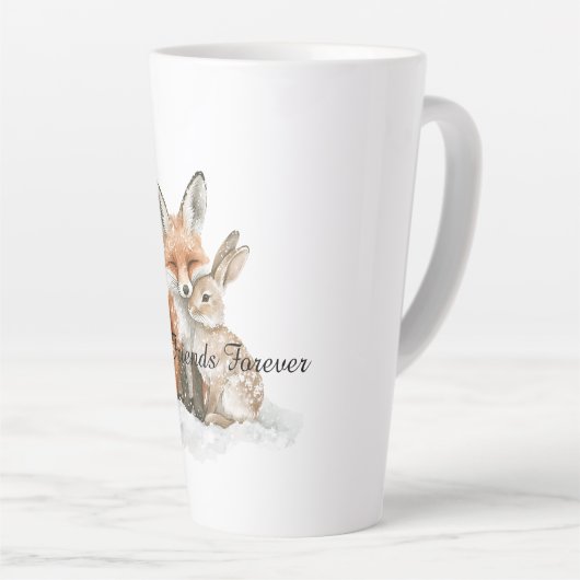 Fox Bunny Rabbit Best Friends Forever Milchtasse (Rechte Ecke)