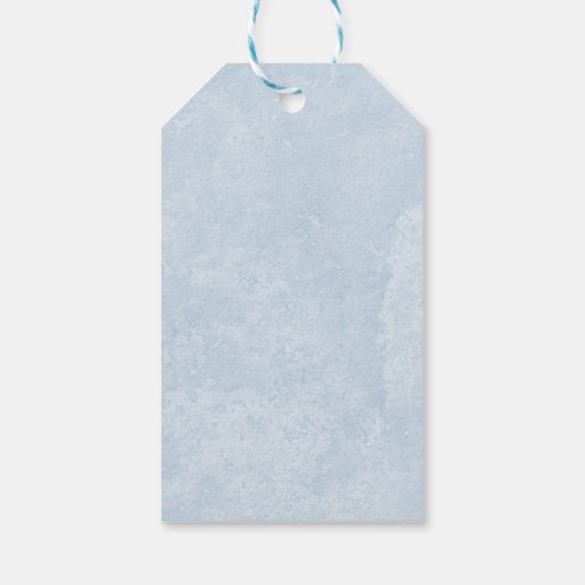 Fox Cabin Winter Wonderland Schnee Weihnachten Geschenkanhänger (Rückseite)