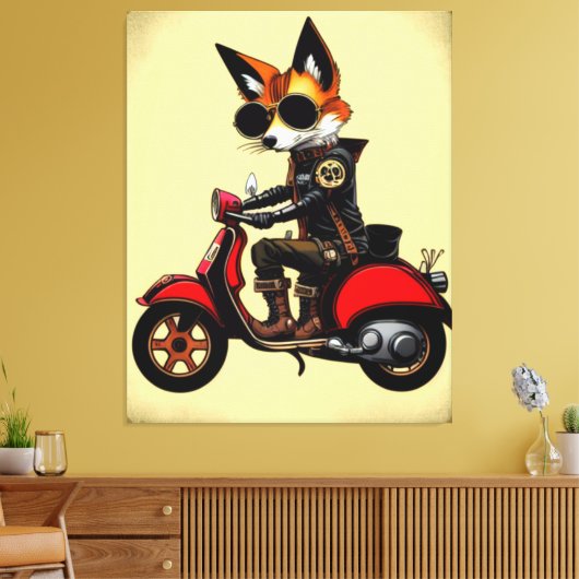 Fox Canvas Print Leinwanddruck (Insitu (Wohnzimmer))