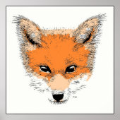 Fox Cartoon Poster Print (Vorne)