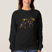 Fox  Celestial Animals Space Aesthetic Solar Plane Sweatshirt (Vorderseite)