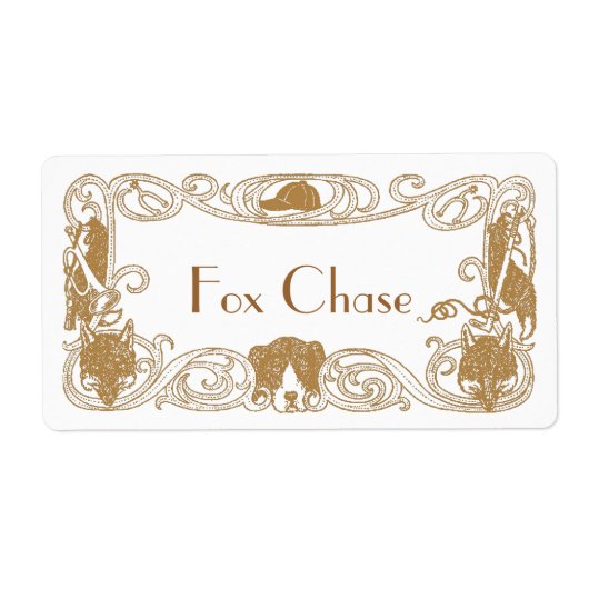 Fox Chase Hunt Homebrew Bottling Zuhause Brew Labe (Vorne)