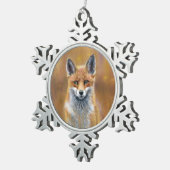 Fox Christmas Decoration Schneeflocken Zinn-Ornament (Rechts)