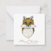 Fox Christmas Foto Card Mitteilungskarte (Vorderseite)