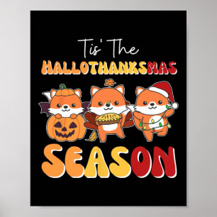 Fox Christmas Halloween Das Hallothanksmas Se Poster