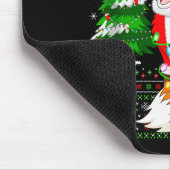 Fox Christmas Lights Santa Costume Ugly Xmas Sweat Mousepad (Ecke)