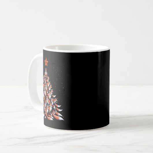 Fox Christmas Tree Fox Weihnachtsbaum Weihnachtsba Kaffeetasse (Vorderseite Links)