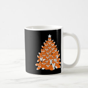 Fox Christmas Tree Fox Xmas Tree Funny Fox Christm Kaffeetasse