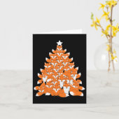 Fox Christmas Tree Fox Xmas Tree Funny Fox Christm Karte (Gelbe Blume)