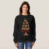 Fox Christmas Tree Lights Santa Fox Xmas Sweatshirt (Vorne ganz)