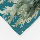 Fox Christmas Tree Sleigh Snowflakes Fleecedecke (Ecke)