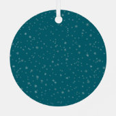 Fox Christmas Tree Sleigh Snowflakes Ornament Aus Metall (Rückseite)