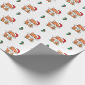 Fox Christmas Winter Animals Holiday Foxes Geschenkpapier (Ecke)