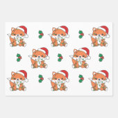 Fox Christmas Winter Animals Holiday Foxes Geschenkpapier Set (Vorderseite 3)