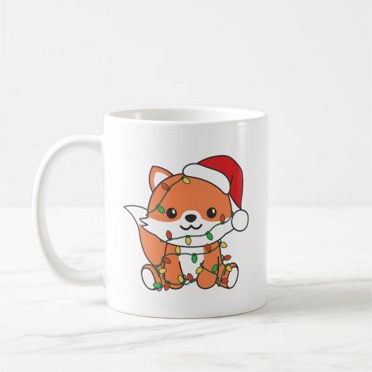 Fox Christmas Winter Animals Holiday Foxes Kaffeetasse (Links)
