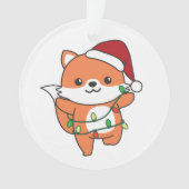 Fox Christmas Winter Animals Holiday Foxes Ornament (Vorderseite)
