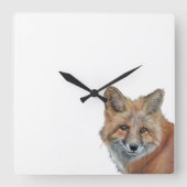 Fox Clock Quadratische Wanduhr (Vorderseite)