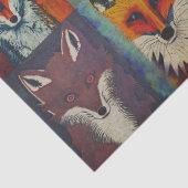 Fox Collage Decoupage Tissue Paper Seidenpapier (Detail)